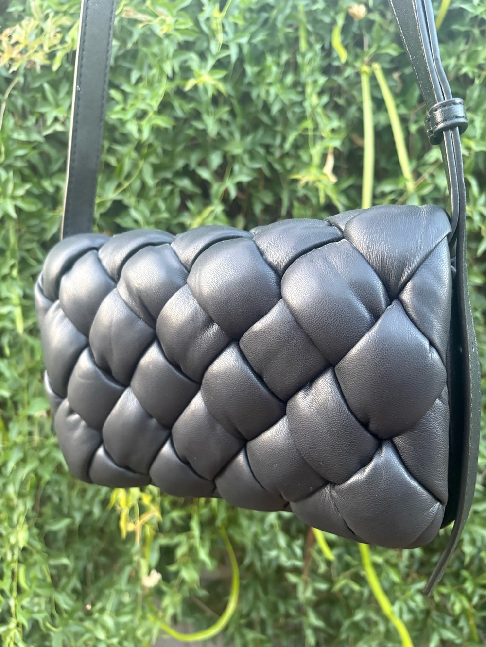 JW PEI Maze Black Woven Shoulder Bag - Classic Women's Crossbody